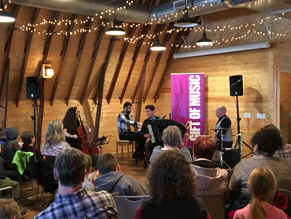 Ladom Ensemble played a music outreach event at the Sheppard Barn in High River.